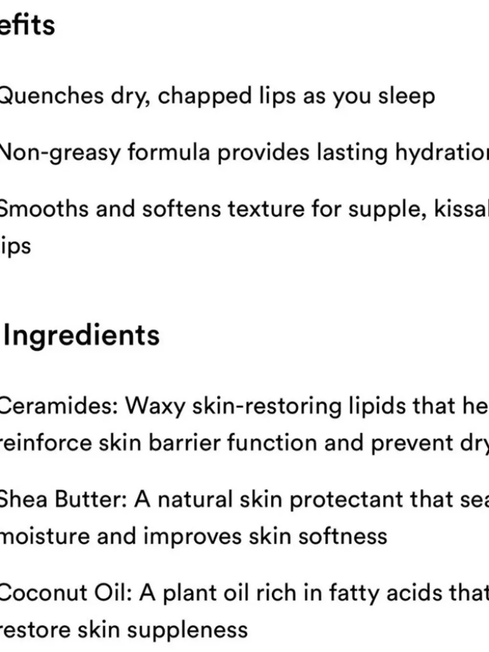 Cosrx Ceramide Lip Butter Sleeping Mask, Full Size .070 oz, Fresh & New in Box